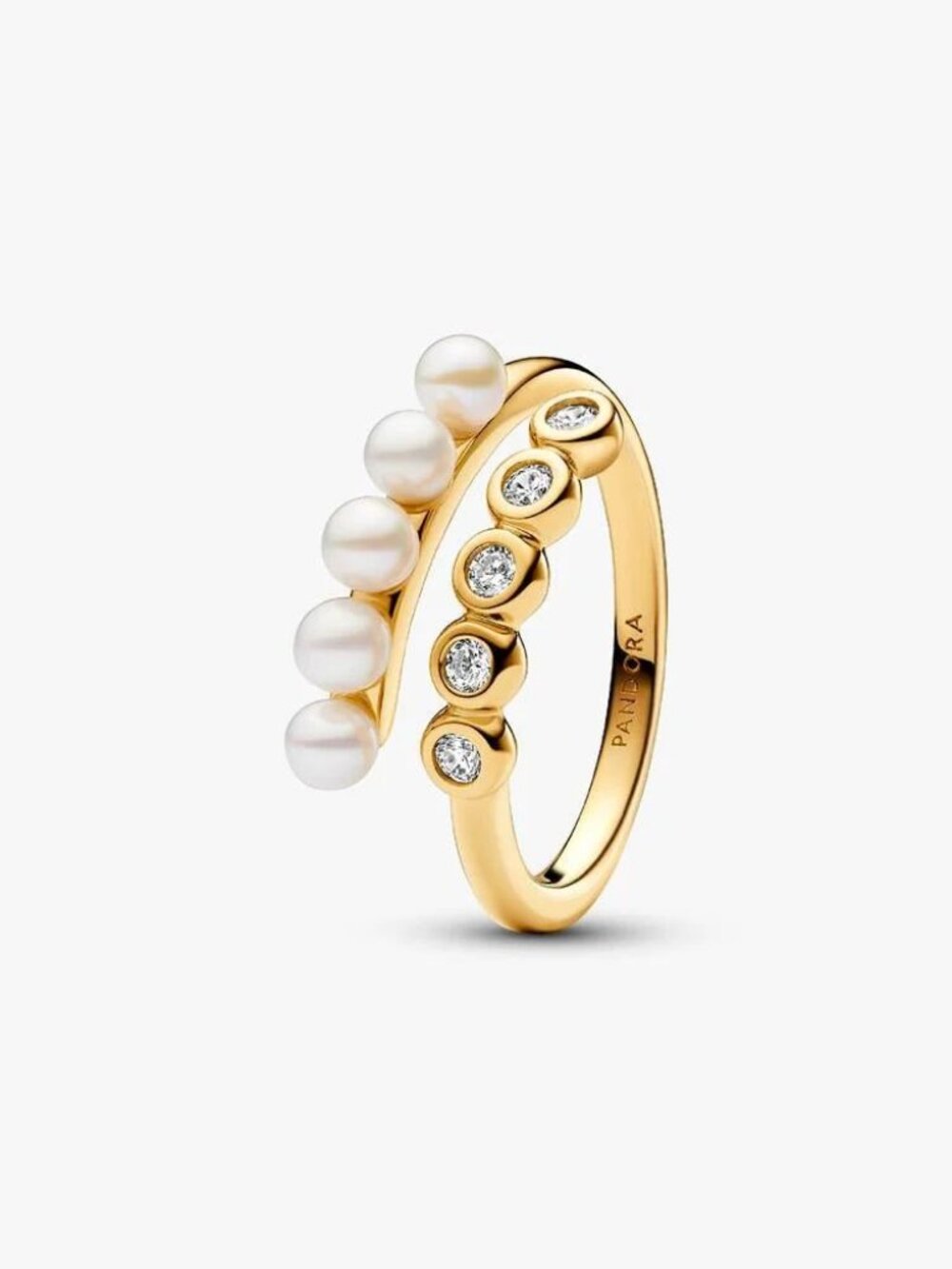 Pandora Treated Freshwater Cultured Pearls & Stones Open Ring